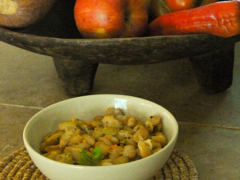haricots blancs-2 haricots blancs 2 496x372 Cuisson douce dun rôti de porc au flageolet