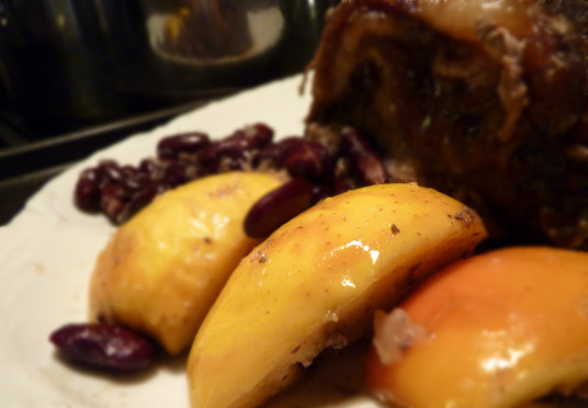 rôti-de-porc-02 rôti de porc aux haricots rouges & pommes