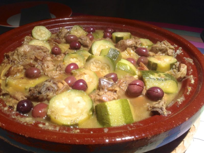 recette tajine aux olives cassées et courgettes