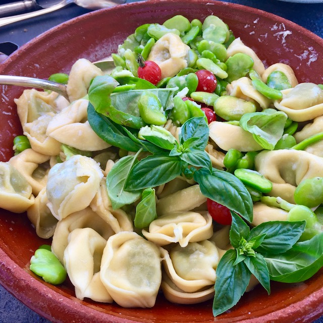 tortellini aux feves fraiches