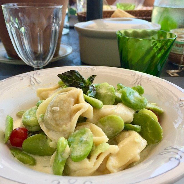 tortellini aux feves fraiches