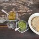 Pesto à la coriandre et pesto aux tomates confites