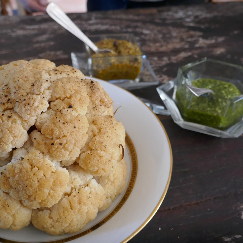 Chou-fleur et pestos